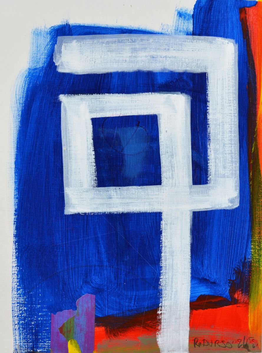 Untitled Blue / White (2) by Rodney Durso