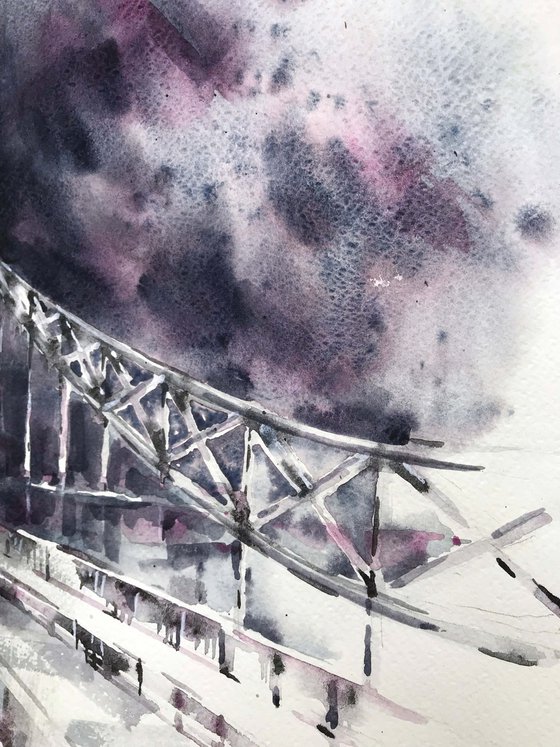 Tower bridge. one of a kind, original painting