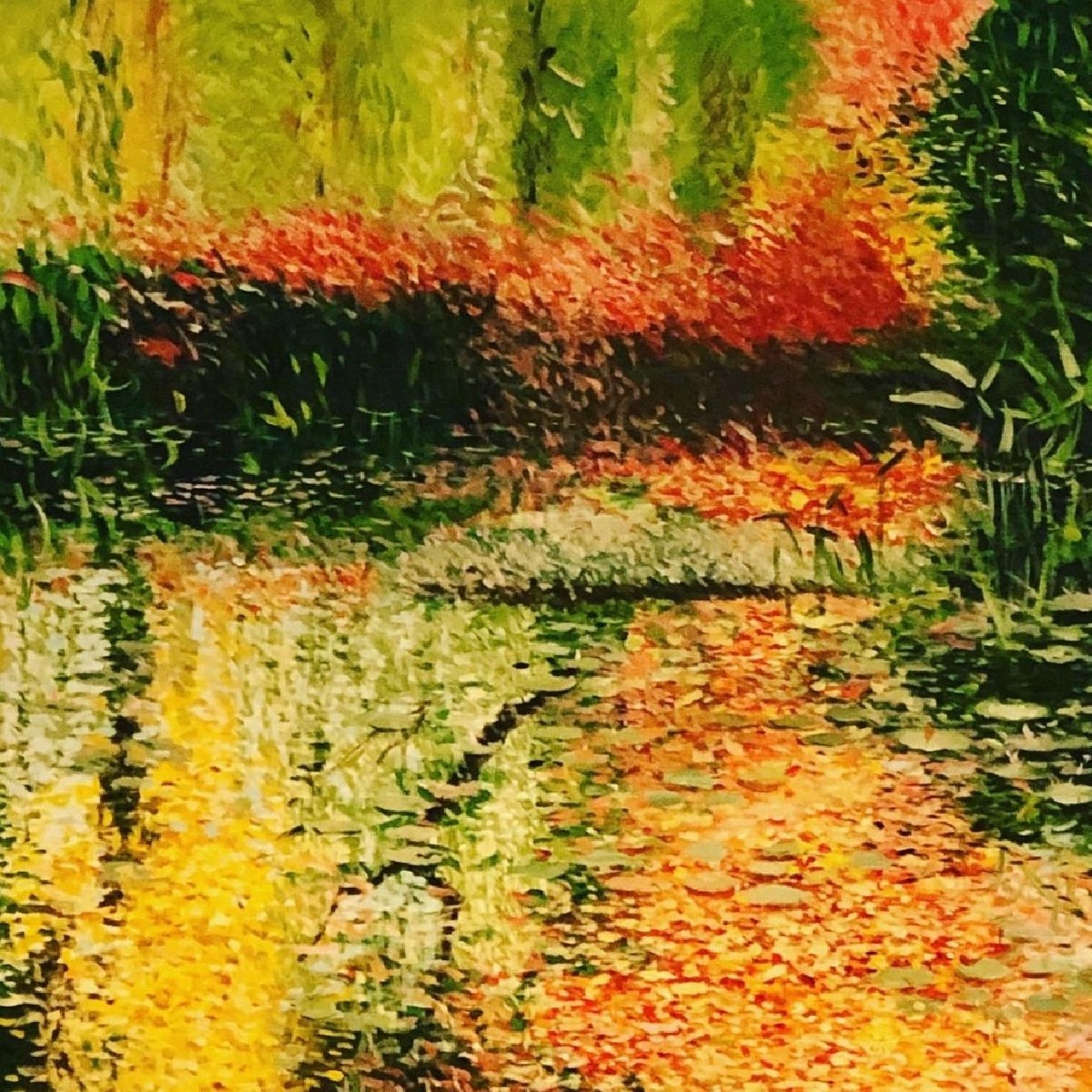  Autumn In Giverny By Shabs Beigh, 40 X 40, Artwork For Sale On Artfinder