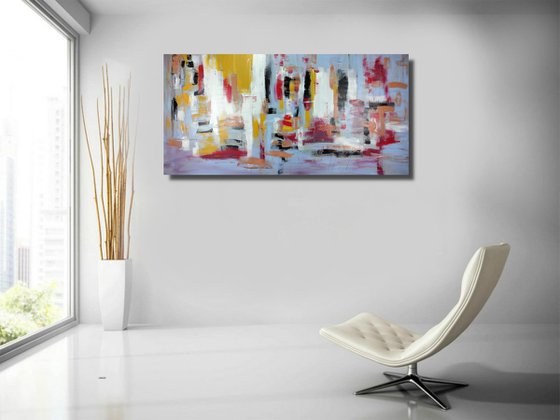 large abstract painting-xxl-200x100-large wall art canvas-cm-title-c744