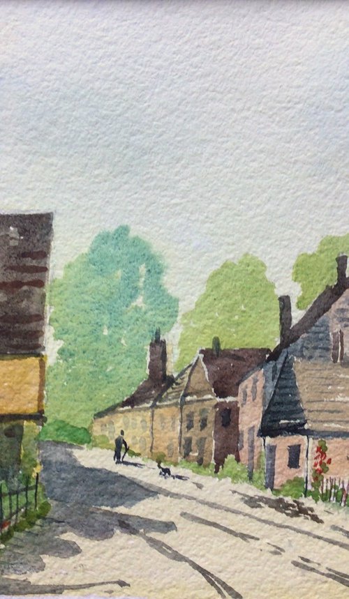 A Kentish village, oil painting. by Julian Lovegrove Art