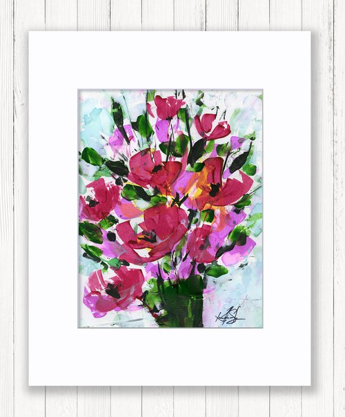 Blooms Of Joy 18 - Vase Of Flowers Painting by Kathy Morton Stanion by Kathy Morton Stanion