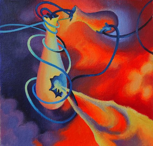 Abstract figures on a bright background by Tetiana Borys
