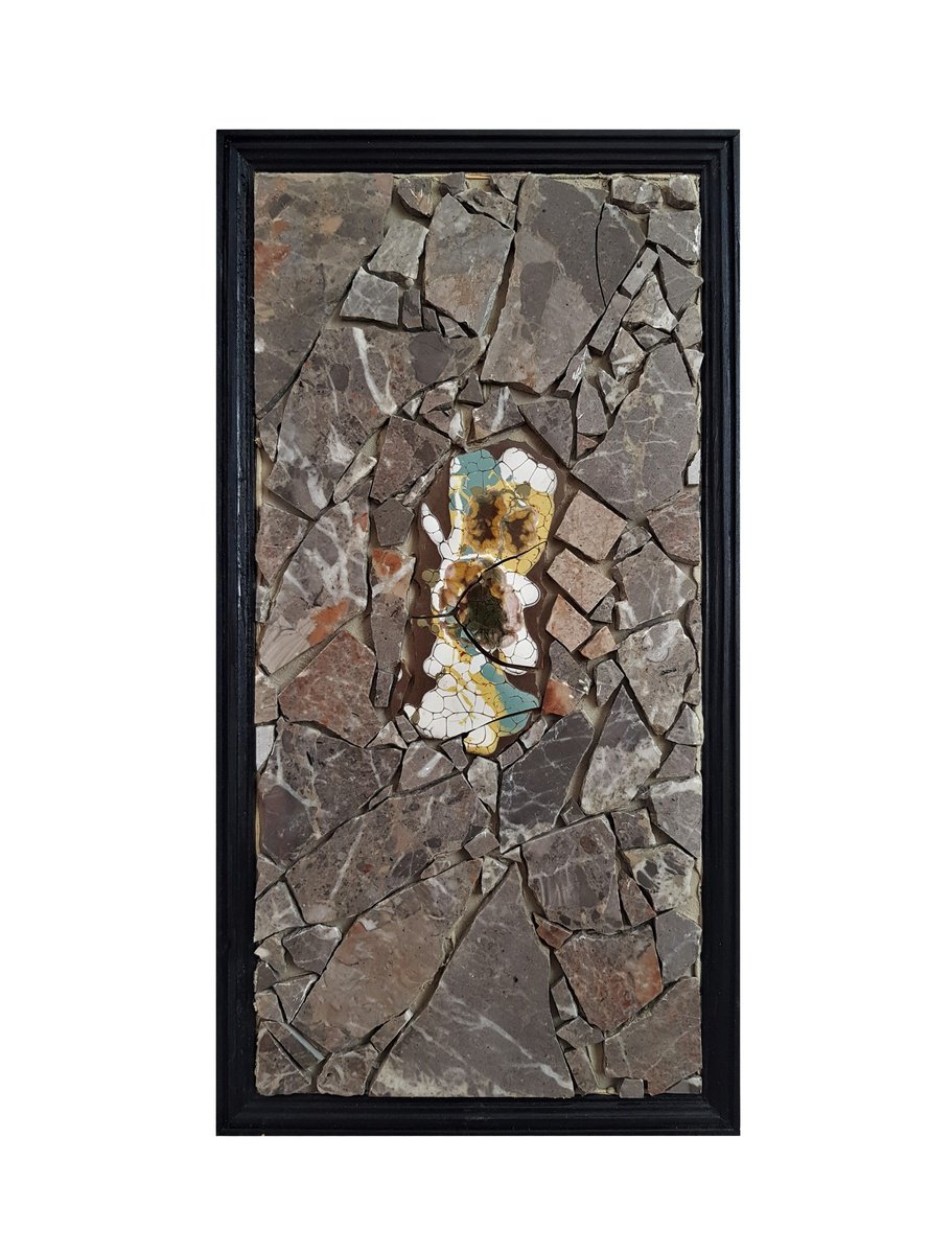 Abstract Relief By Ognyan Hristov, 13 X 25", "Fragment - S25", Original Artwork