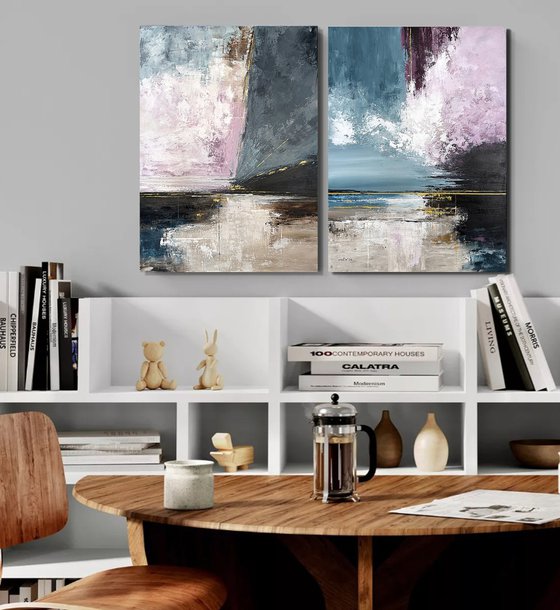 Golden Light Division Diptych