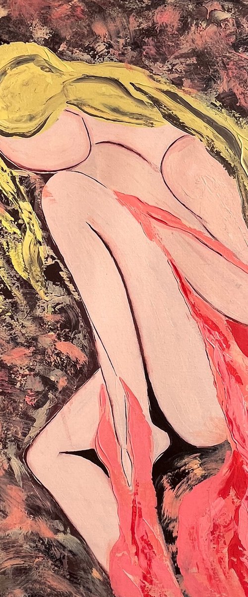 Woman Nude Original Painting by Halyna Kirichenko
