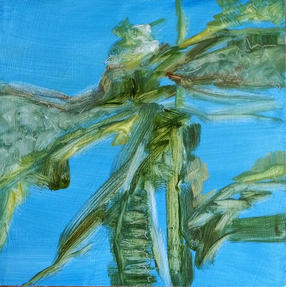 Impressionistic Animal Oil Painting By Fabienne Monestier, 8 X 8, Dragonfly, Original Artwork