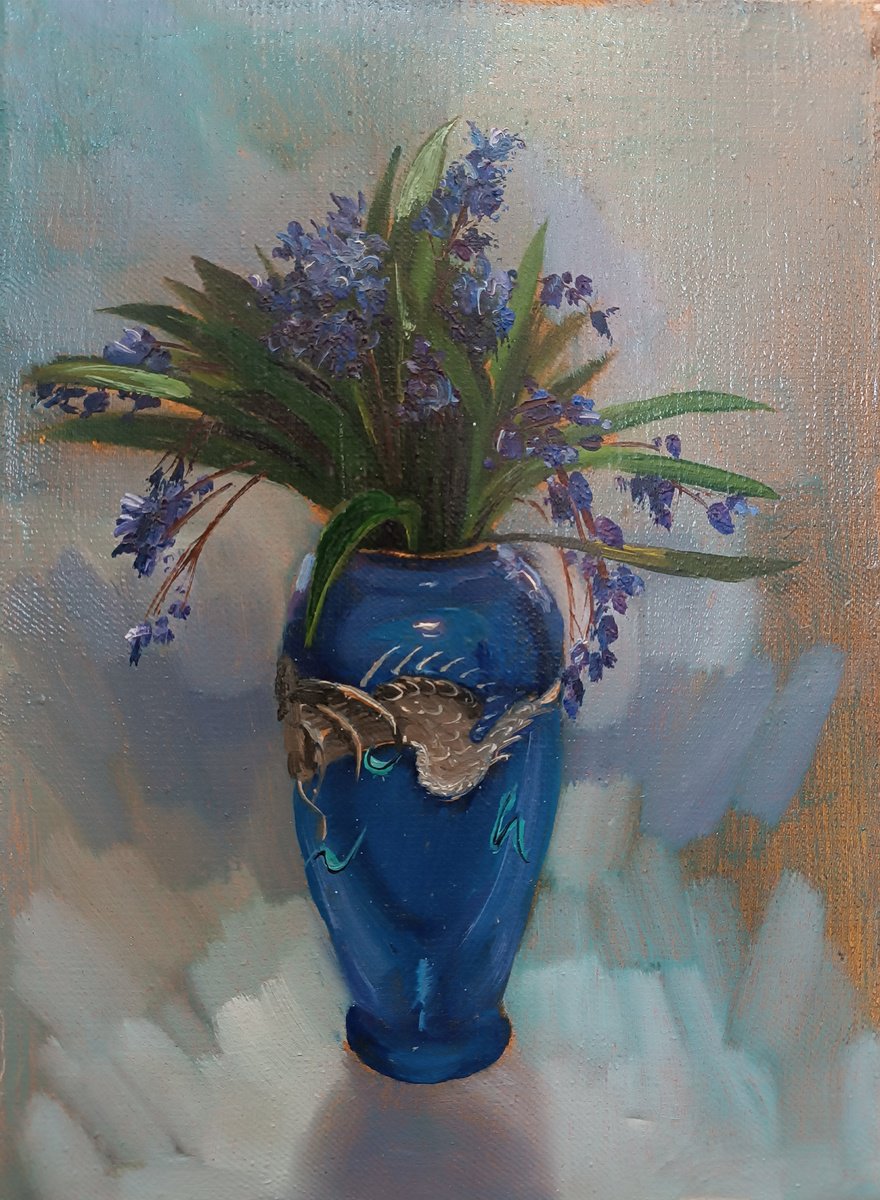 Impressionistic Botanical Oil Painting By Mykola Samoilenko, 9 X 12", For You, Original Artwork