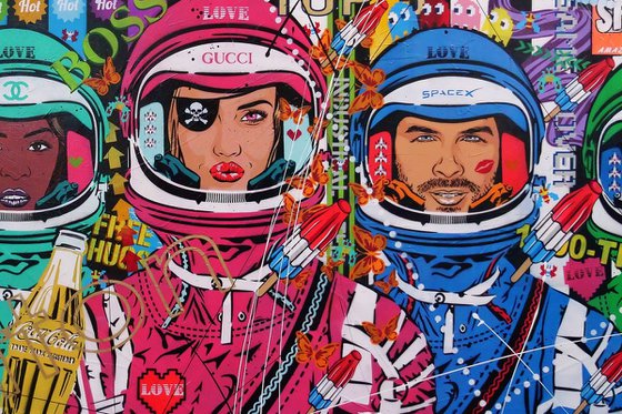 The Top 5 240cm x 100cm Space Cadets Textured Urban Pop Art