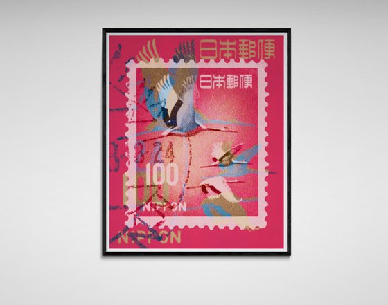 Japanese Crane 1968-Stamp Collection Art