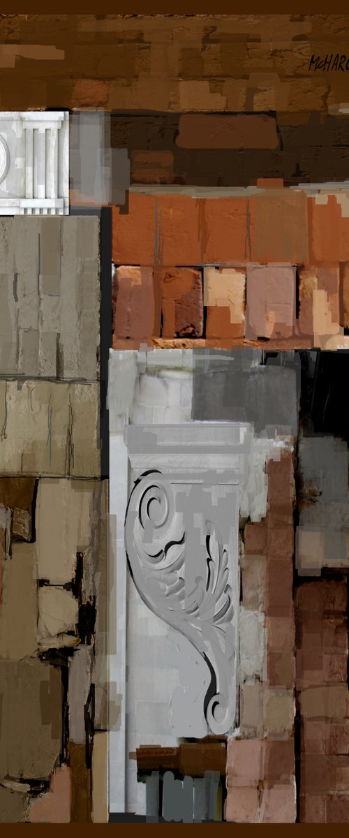 OLD MASONRY #2 LARGE  38"X60" by Joe McHarg