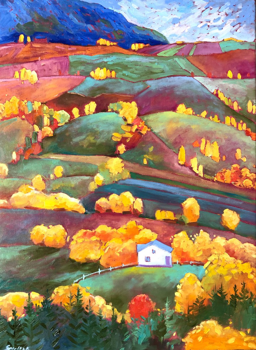 Autumn in countryside by Volodymyr Smoliak