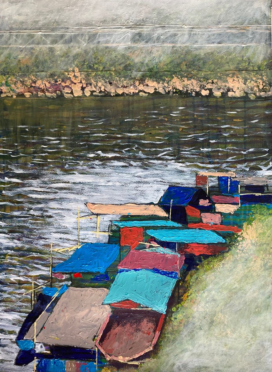 Moorings By John Cottee, 22 X 30, Artwork For Sale On Artfinder