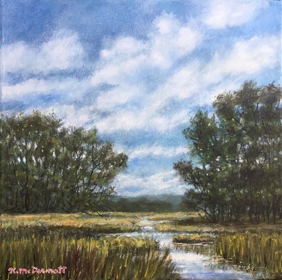 MARSH VIEW - oil 12X12 (SOLD)