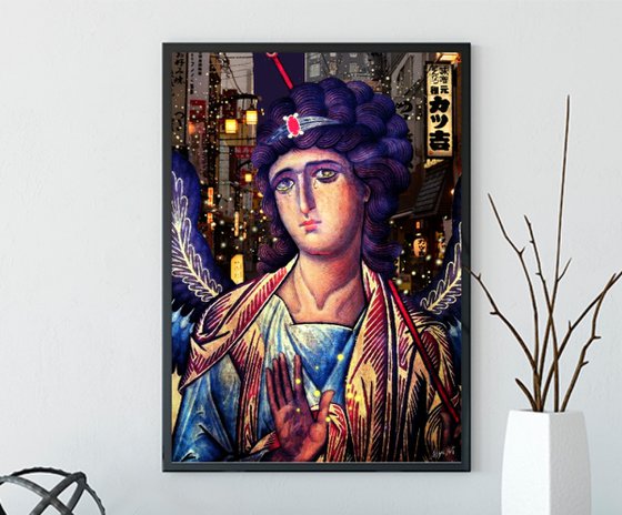 Guardian Angel with Fireflies