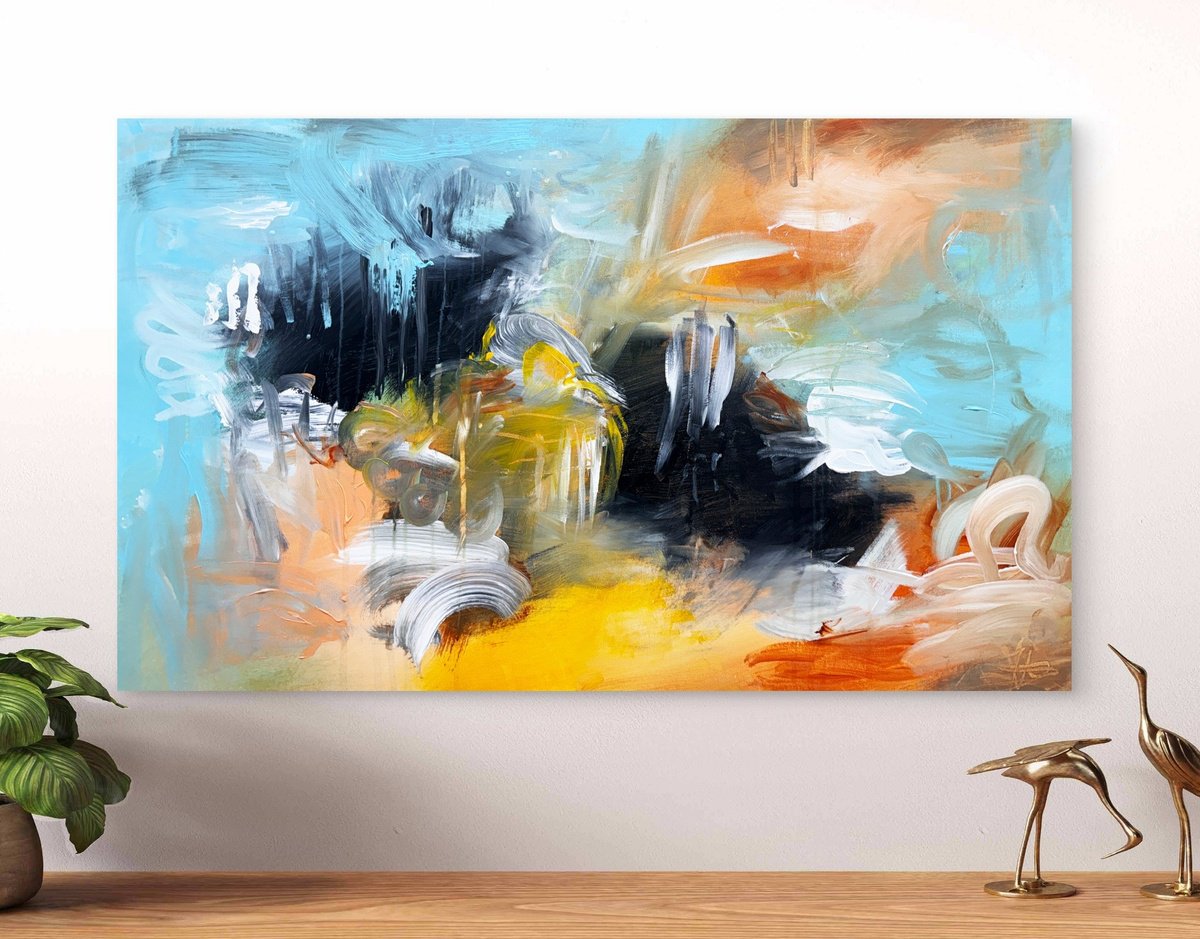 Azure Grotto By Theodor Anghel, 30 X 18, Artwork For Sale On Artfinder
