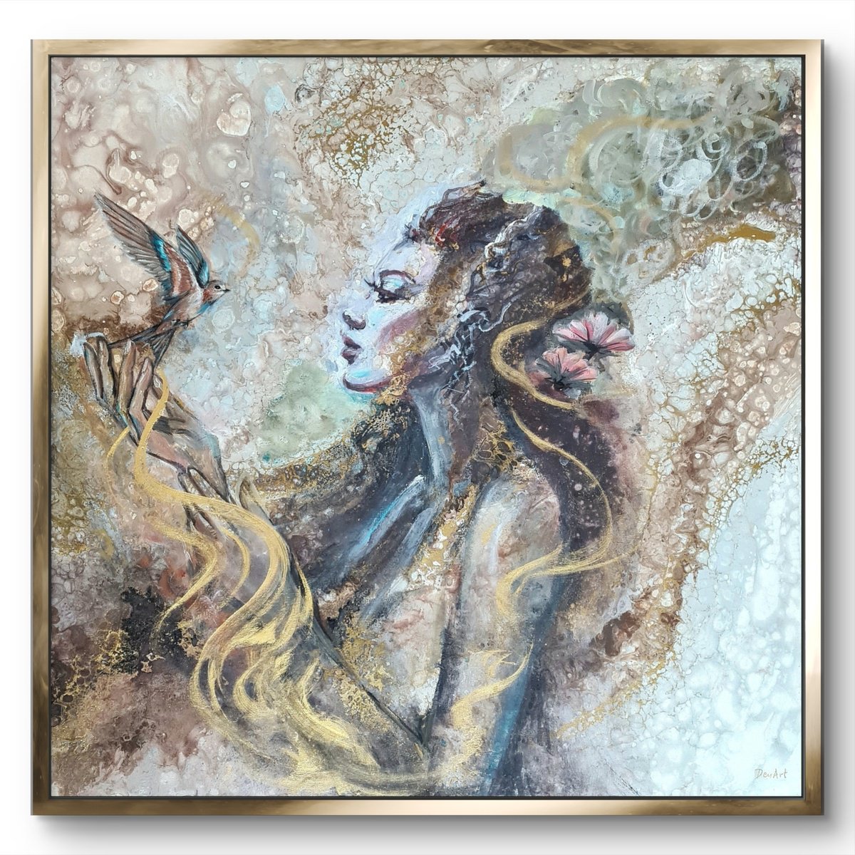 The Song Of Halcyon By Eleni Denart, 32 X 32, Artwork For Sale On Artfinder