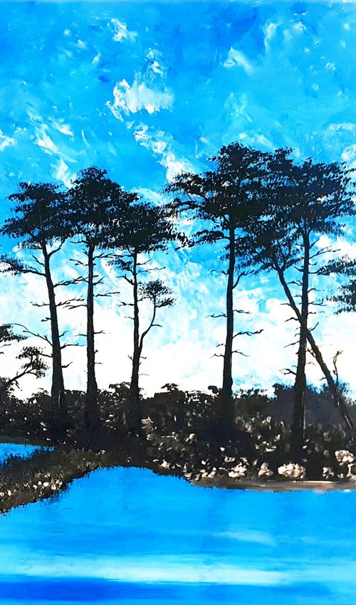 Evening by the lake by Daniel Urbaník