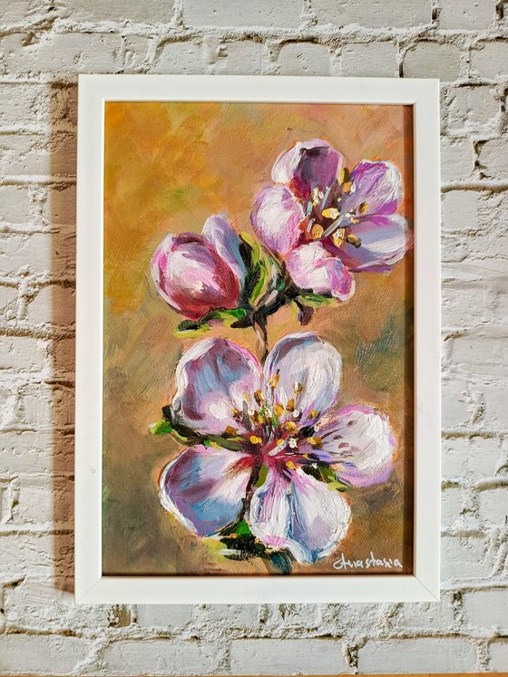 Spring blossom Framed and ready to hang floral painting