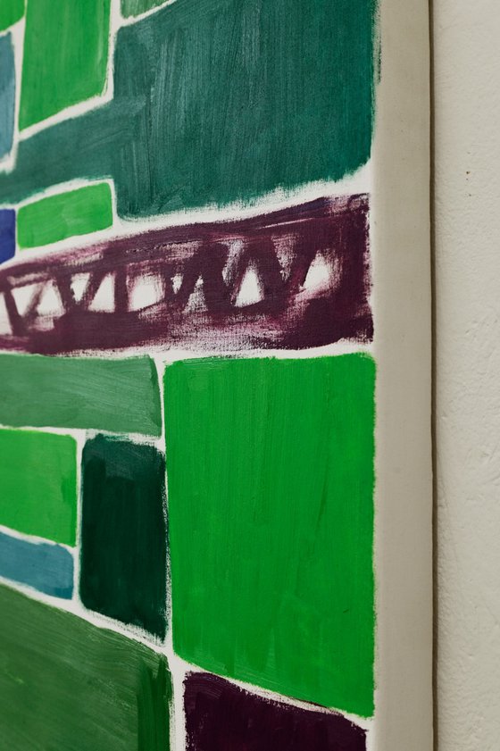 Squares / Green Purple