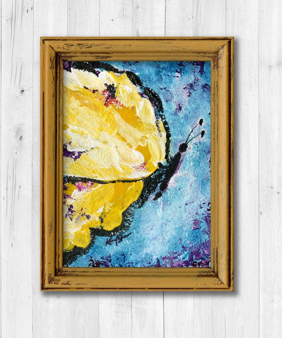 Butterfly Beauty 5 - Framed Painting by Kathy Morton Stanion