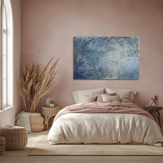 Blue waves 80x120x2 cm