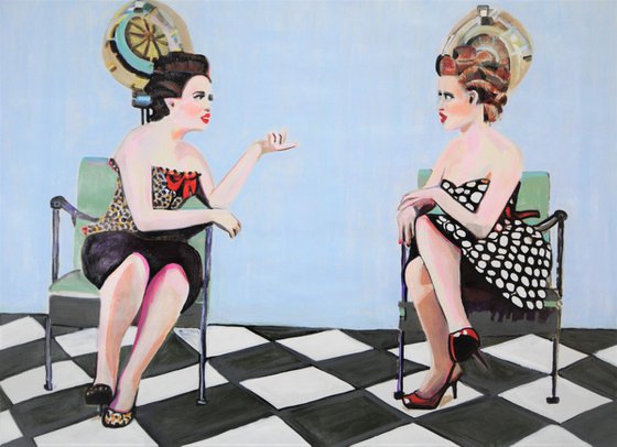 Vintage Girls / 95 x 71 cm