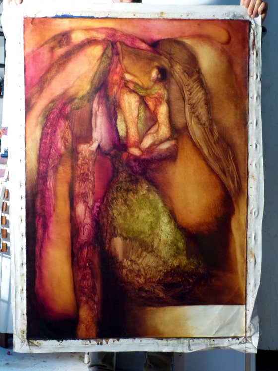 Maternity, oil on canvas 116x81 cm
