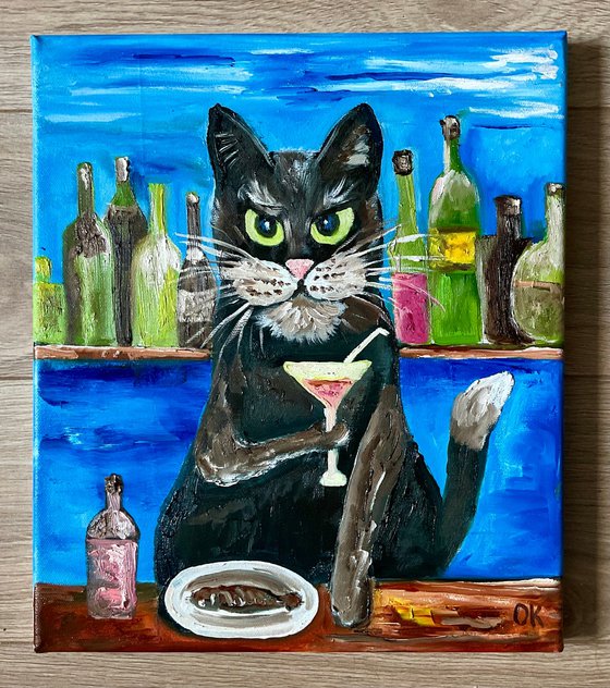 Martini evening. Alchemist. Lucky cat brings positive emotions in your life.