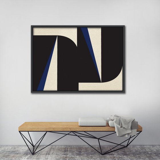 "Abstract Blue Graphic No. 1" - 30" x 40"