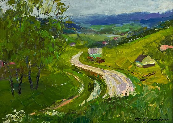 A Wavy Road in the Mountains