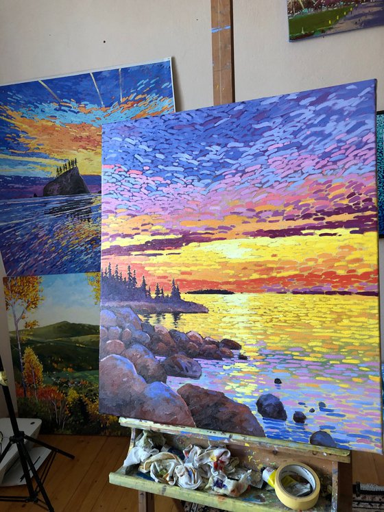 Peaceful sunset 70-80cm