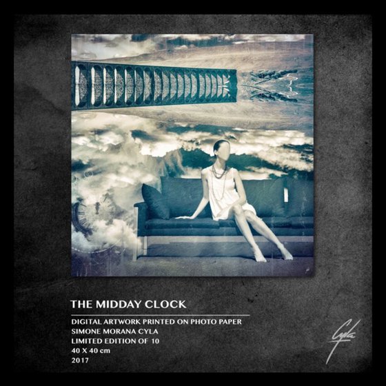 THE MIDDAY CLOCK | 2017 | DIGITAL ARTWORK PRINTED ON PHOTOGRAPHIC PAPER | HIGH QUALITY | LIMITED EDITION OF 10 | SIMONE MORANA CYLA | 40 X 40 CM