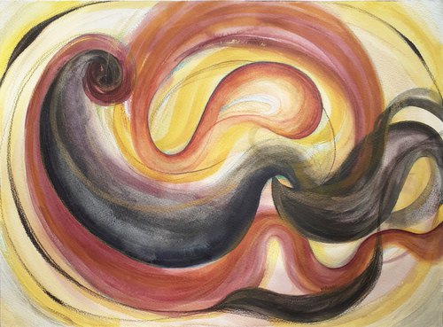 Original Watercolor Abstract Painting - 'Undulation' by Stacey-Ann Cole