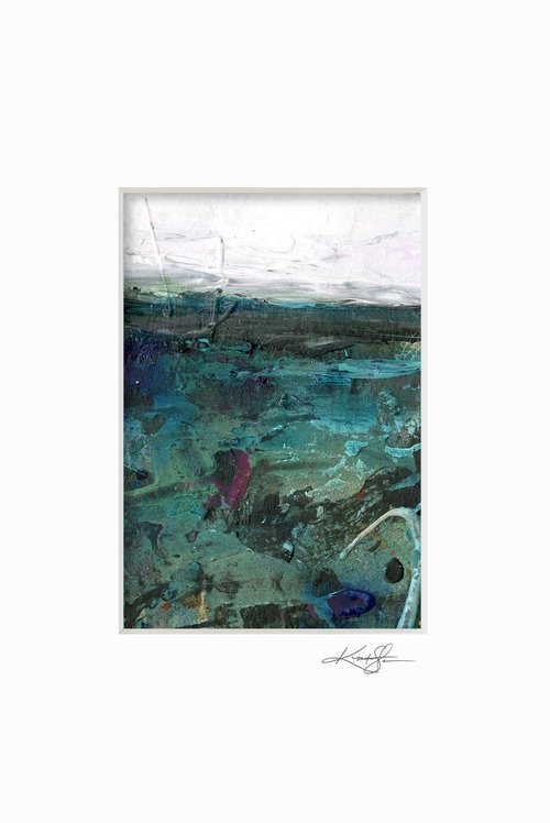 Mystical Land 460 - Small Textural Landscape painting by Kathy Morton Stanion by Kathy Morton Stanion