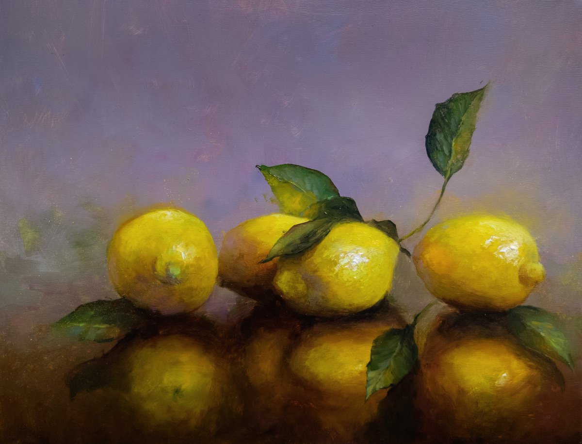 lemons and leaves by Aleksandr Jerochin