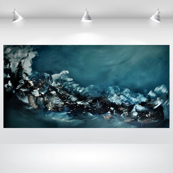 Blue Dance - Acrylic Painting - Abstract Art Painting Canvas Art Wall Art Ready to hang