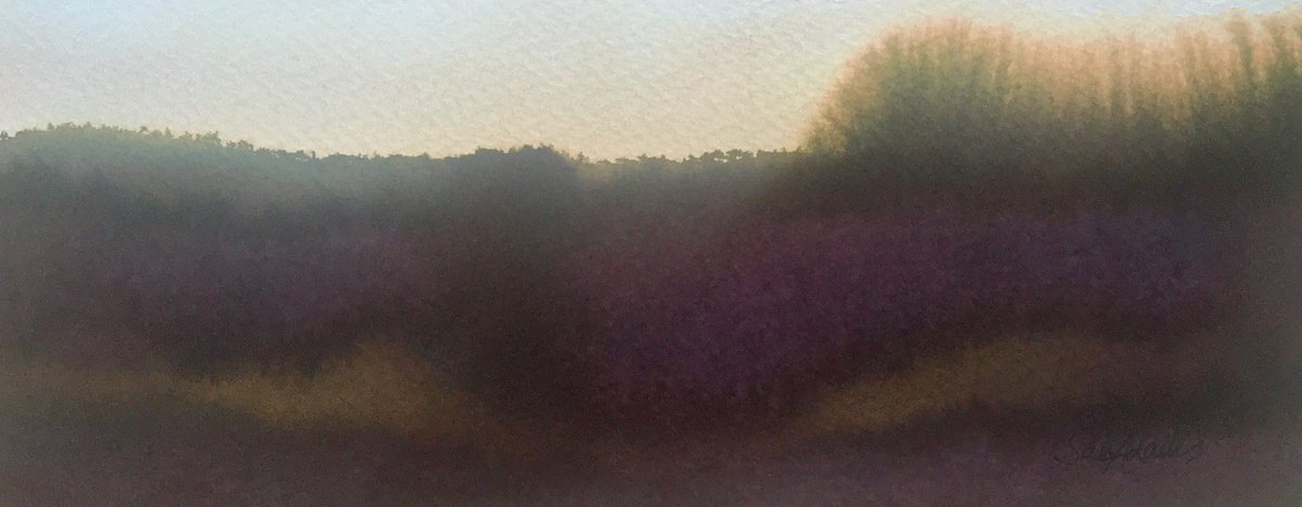 Colours of Stoborough heath by Samantha Adams professional watercolorist