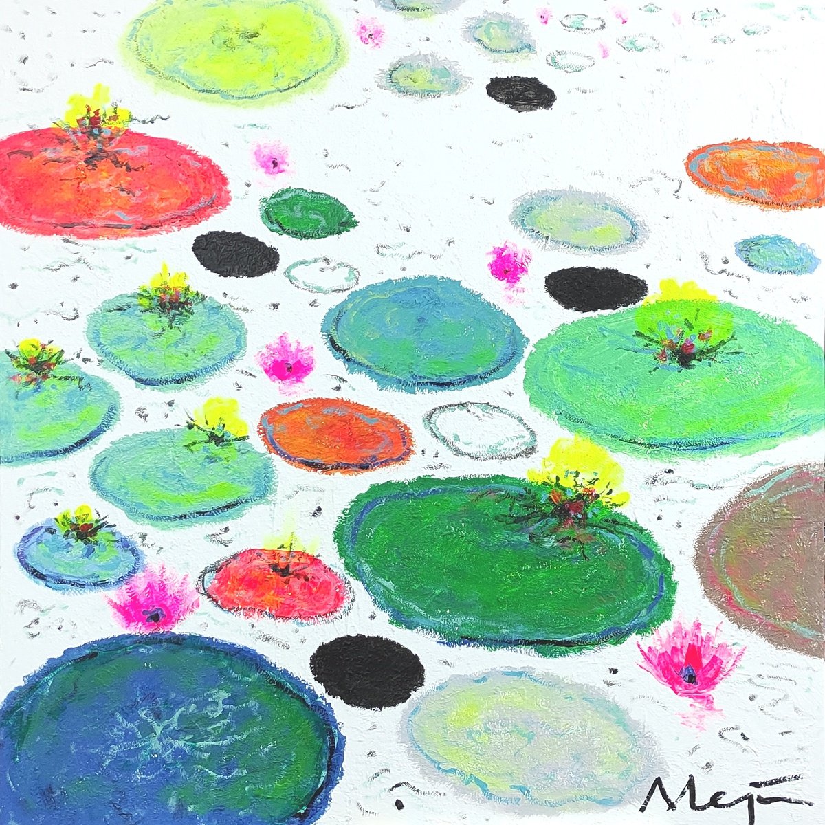  Tribute To Monet By Alejos, 39 X 39, Artwork For Sale On Artfinder