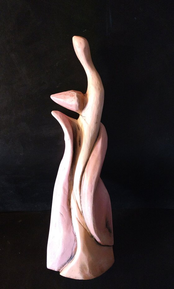 Abstract Sculpture. Hand Carved Wood