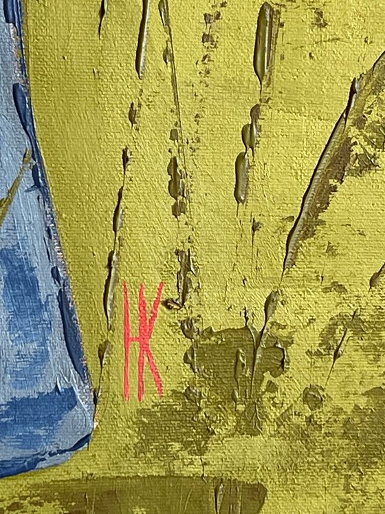 Woman Gardening Original Painting
