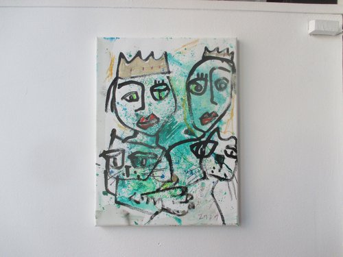 expressive princess  11,8 x 15,7 inch by Sonja Zeltner-Müller