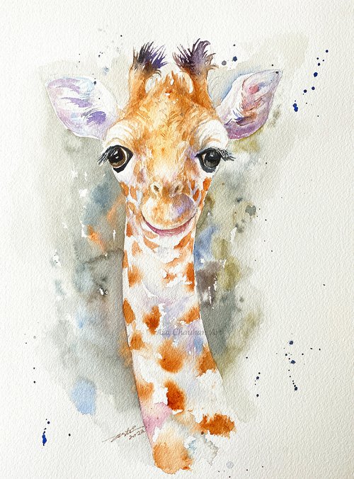 Baby Giraffe Chika by Arti Chauhan