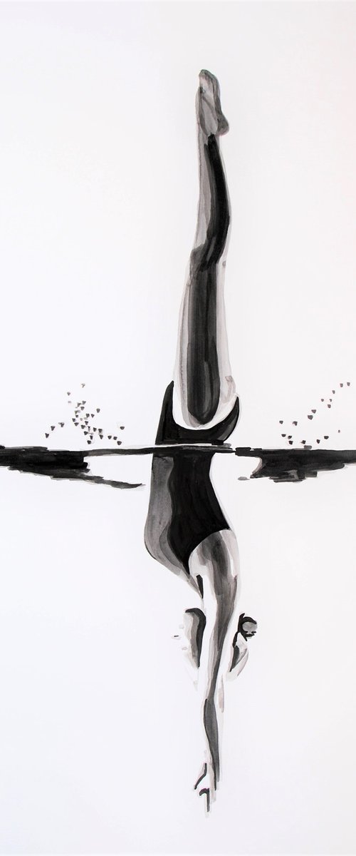 Jump / 100 x 70 cm by Alexandra Djokic