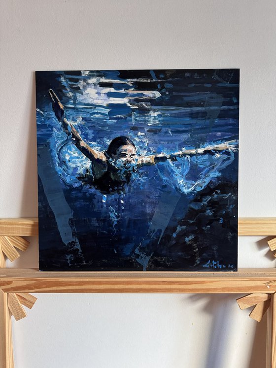Immersion in blue