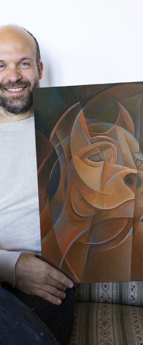 "Portrait of Jago" Oil on canvas, 40 x 50cm - op.88 (2021) by Martin Cambriglia