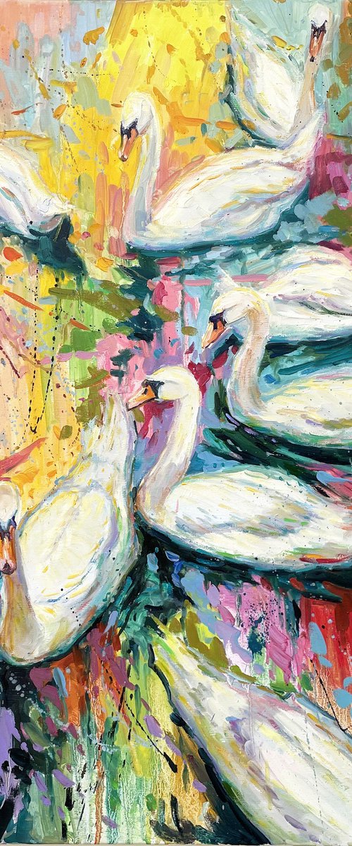 "White swans" by Evgeny Chernyakovsky