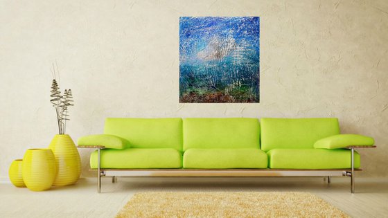 Majella (n.298) - 100 x 92 x 2,50 cm - ready to hang - acrylic painting on stretched canvas
