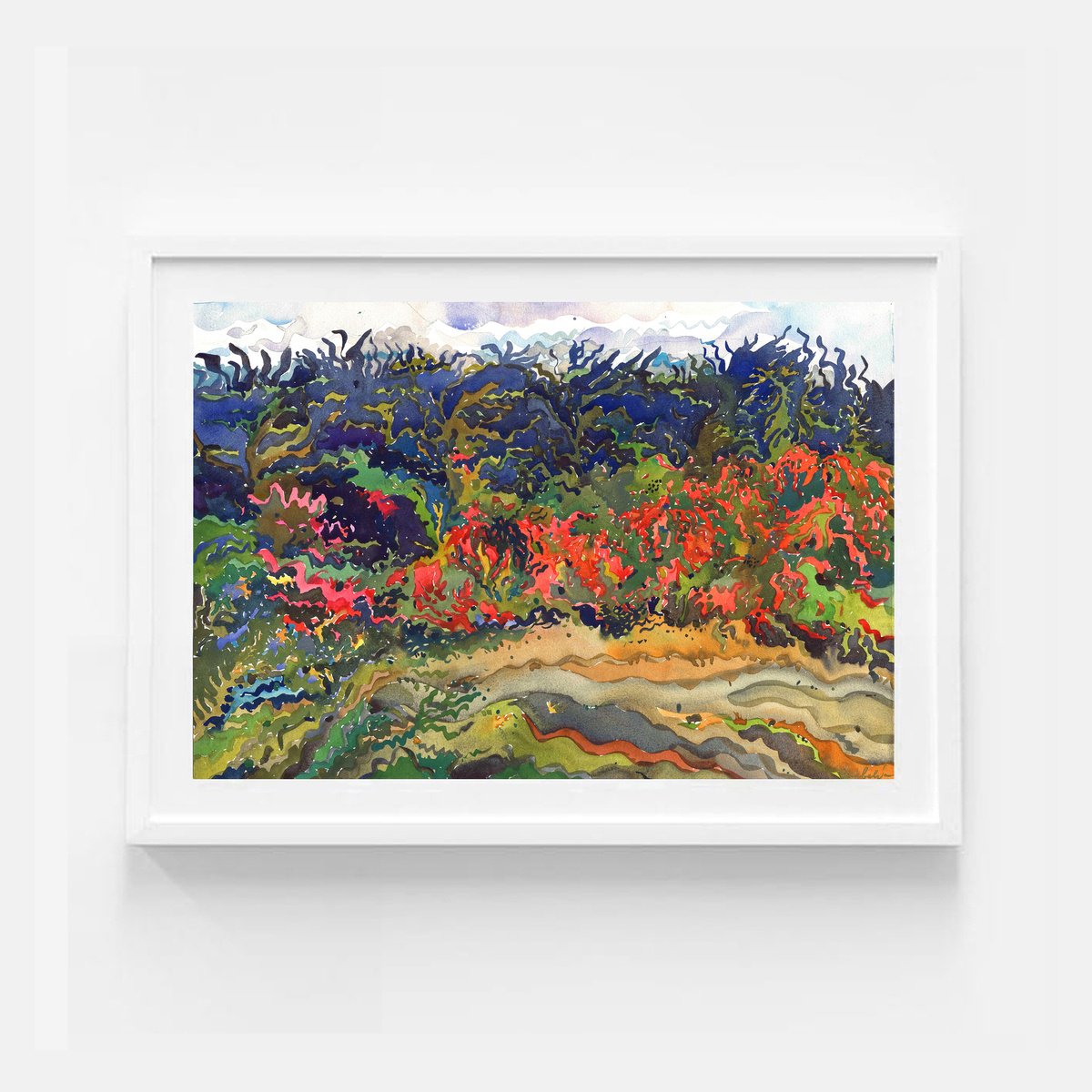 Impressionistic Botanical Watercolour By Tanbelia, 22 X 15", Nahm Dong Park, Original Artwork