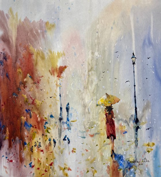 Sold Watercolor “Autumn is beautiful ” perfect gift